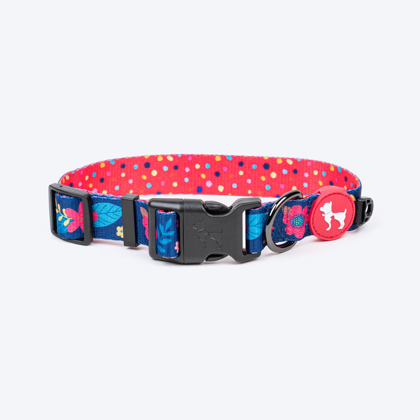 HUFT Bloomscape Collar For Dog - Navy - Heads Up For Tails