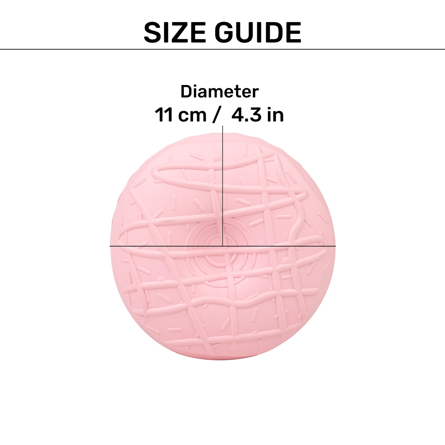 HUFT Chewtastic Donut Chew Toy For Dog - Pink - Heads Up For Tails