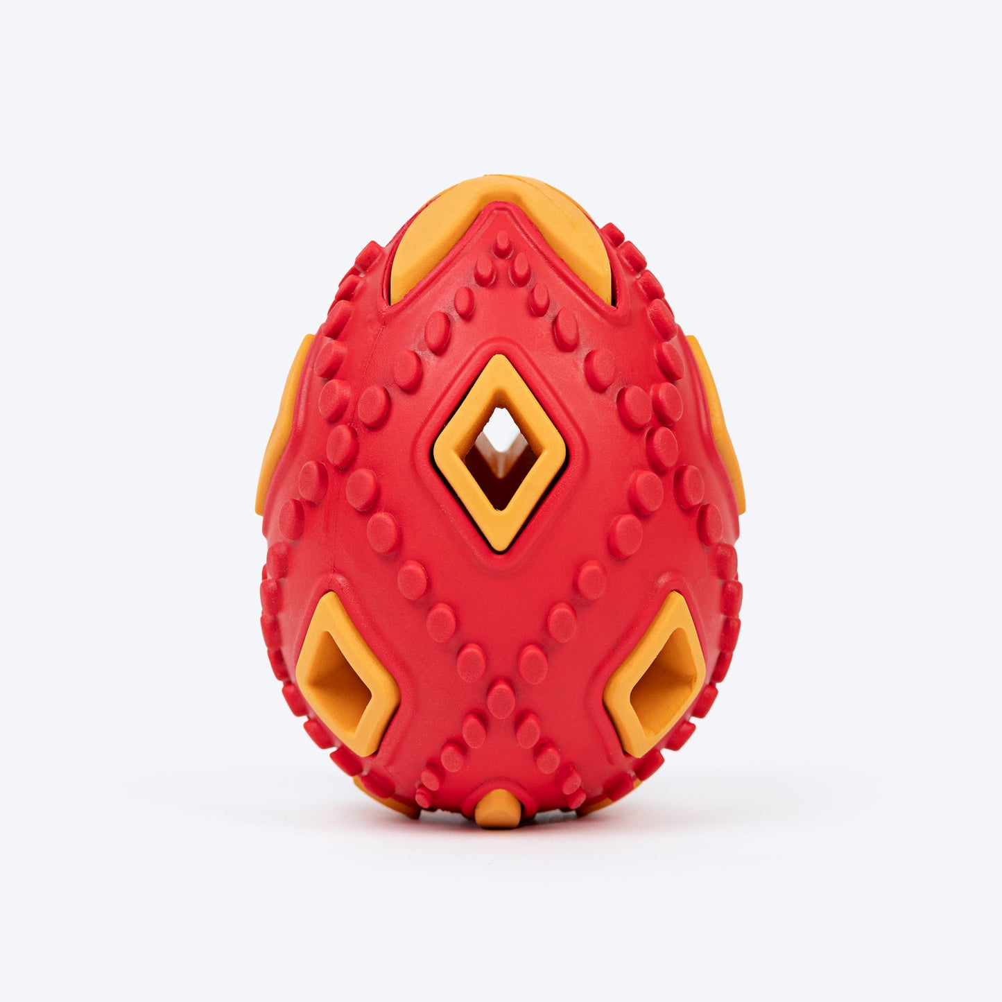 HUFT Chewtastic Eggs-Tra Chew Toy For Dog - Red & Yellow - Heads Up For Tails