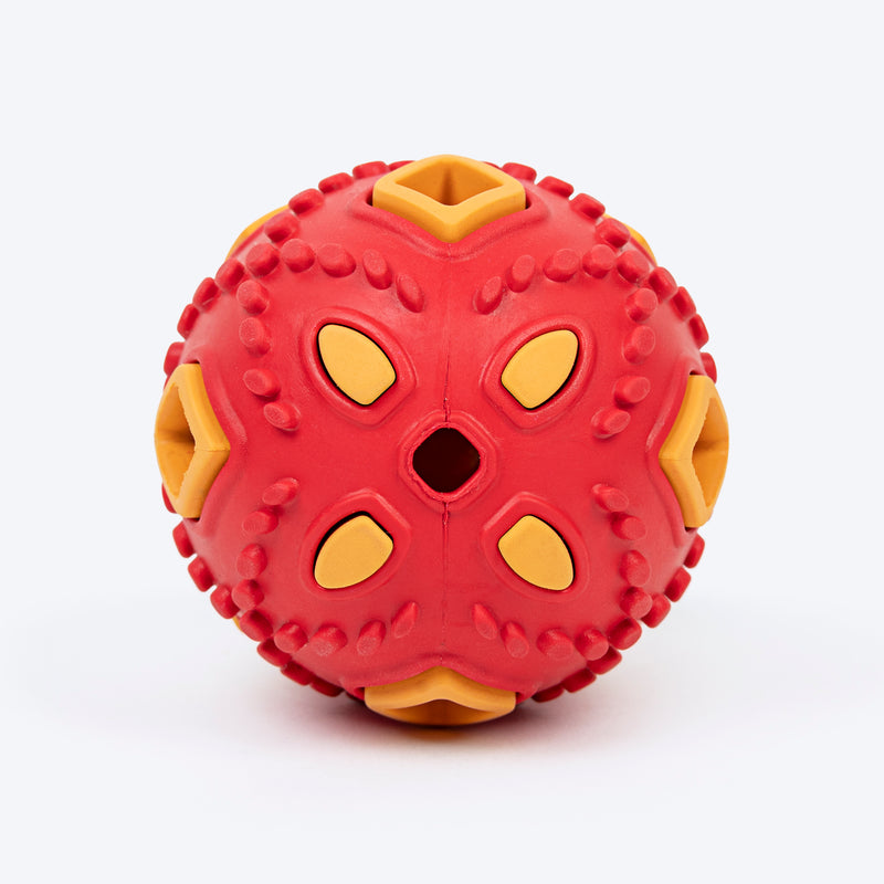 HUFT Chewtastic Eggs-Tra Chew Toy For Dog - Red & Yellow - Heads Up For Tails
