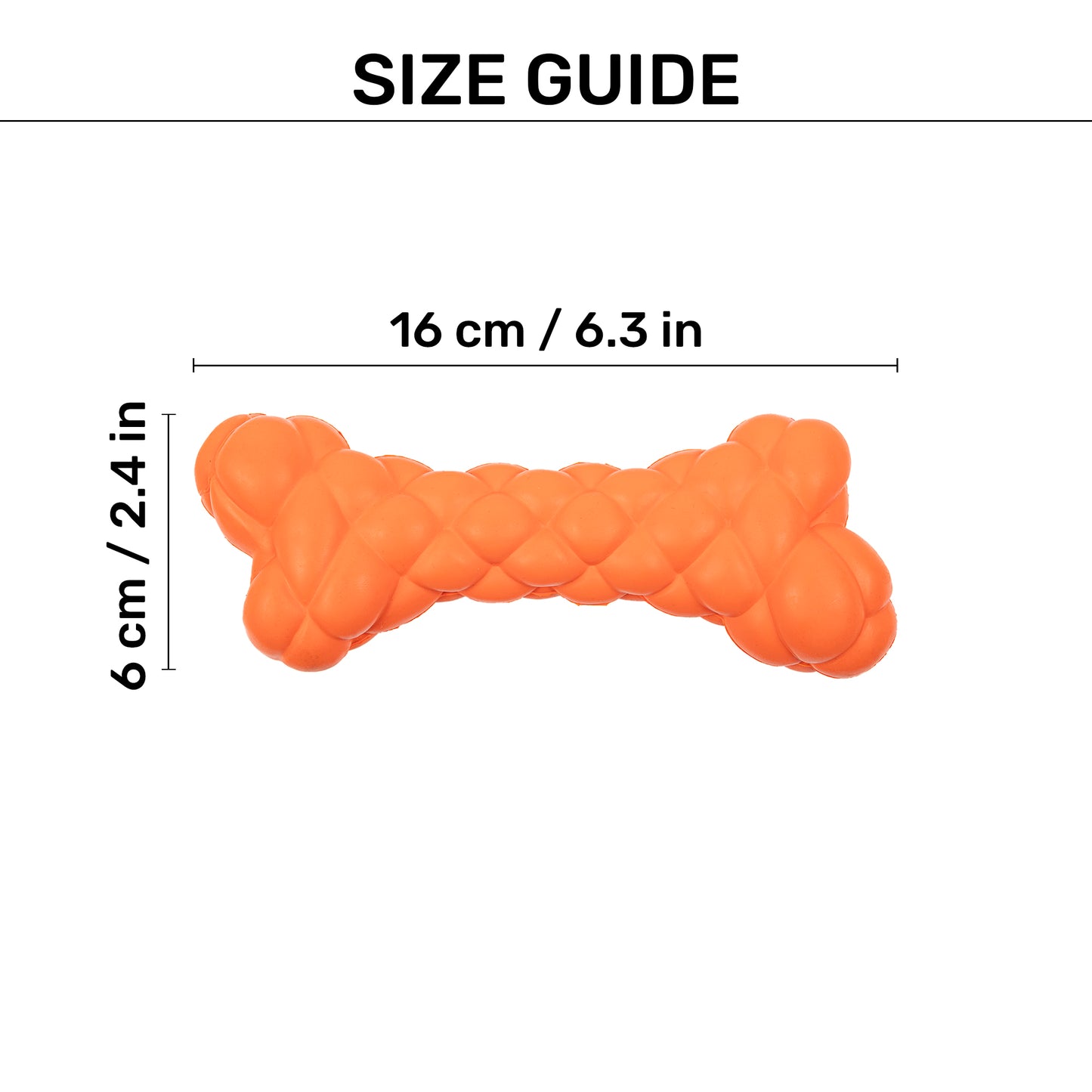 HUFT Chewtastic Puff Chew Toy For Dog - Orange - Heads Up For Tails