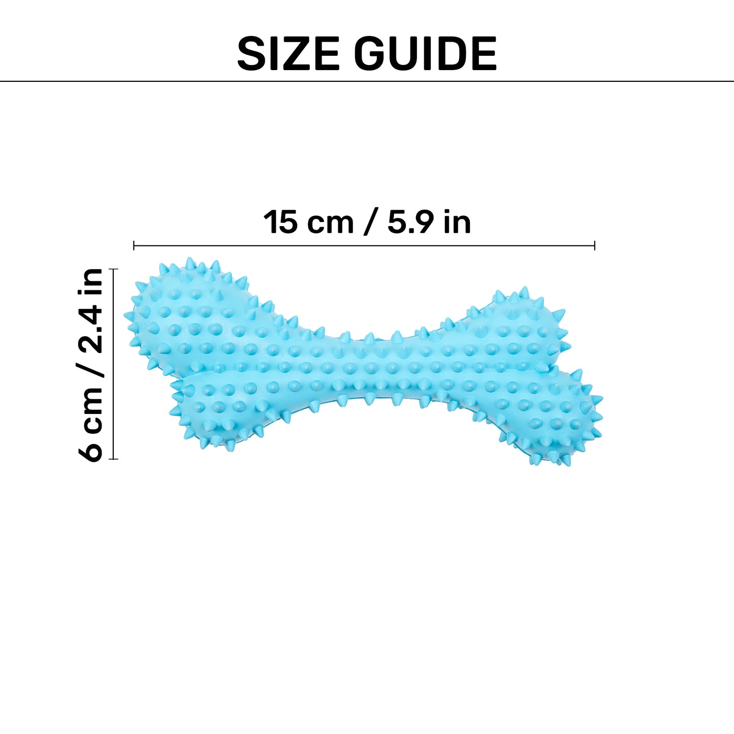 HUFT Chewtastic Wacky Chew Toy For Dog - Light Blue - L - Heads Up For Tails