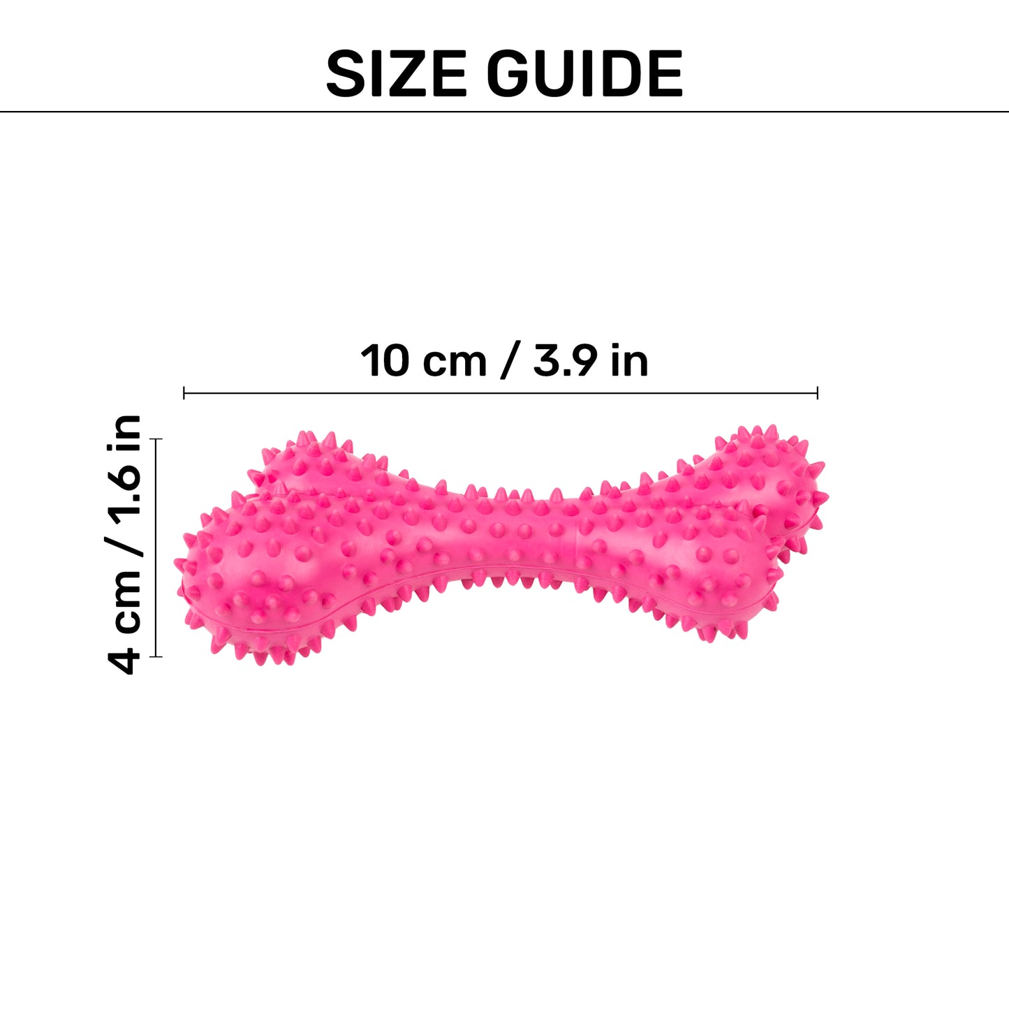 HUFT Chewtastic Wacky Chew Toy For Dog - Pink - M - Heads Up For Tails