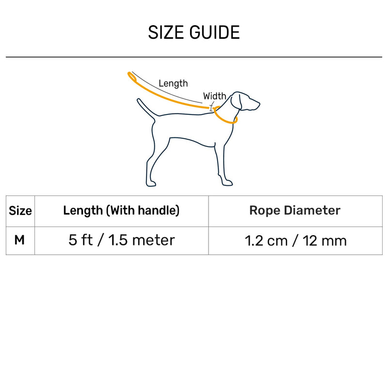 HUFT Classic Rope Leash For Dog - Neon Green - M - 5 ft_08