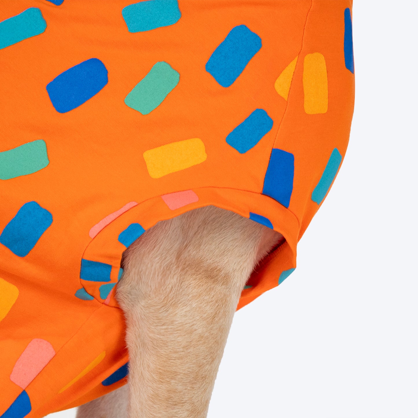 HUFT Confetti Love T-Shirt For Dog - Orange - Heads Up For Tails