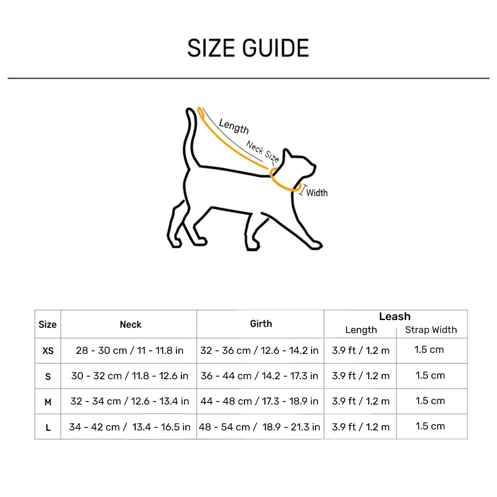 HUFT Easy Breezy Step-In Harness Set For Cats - Abstract - Heads Up For Tails