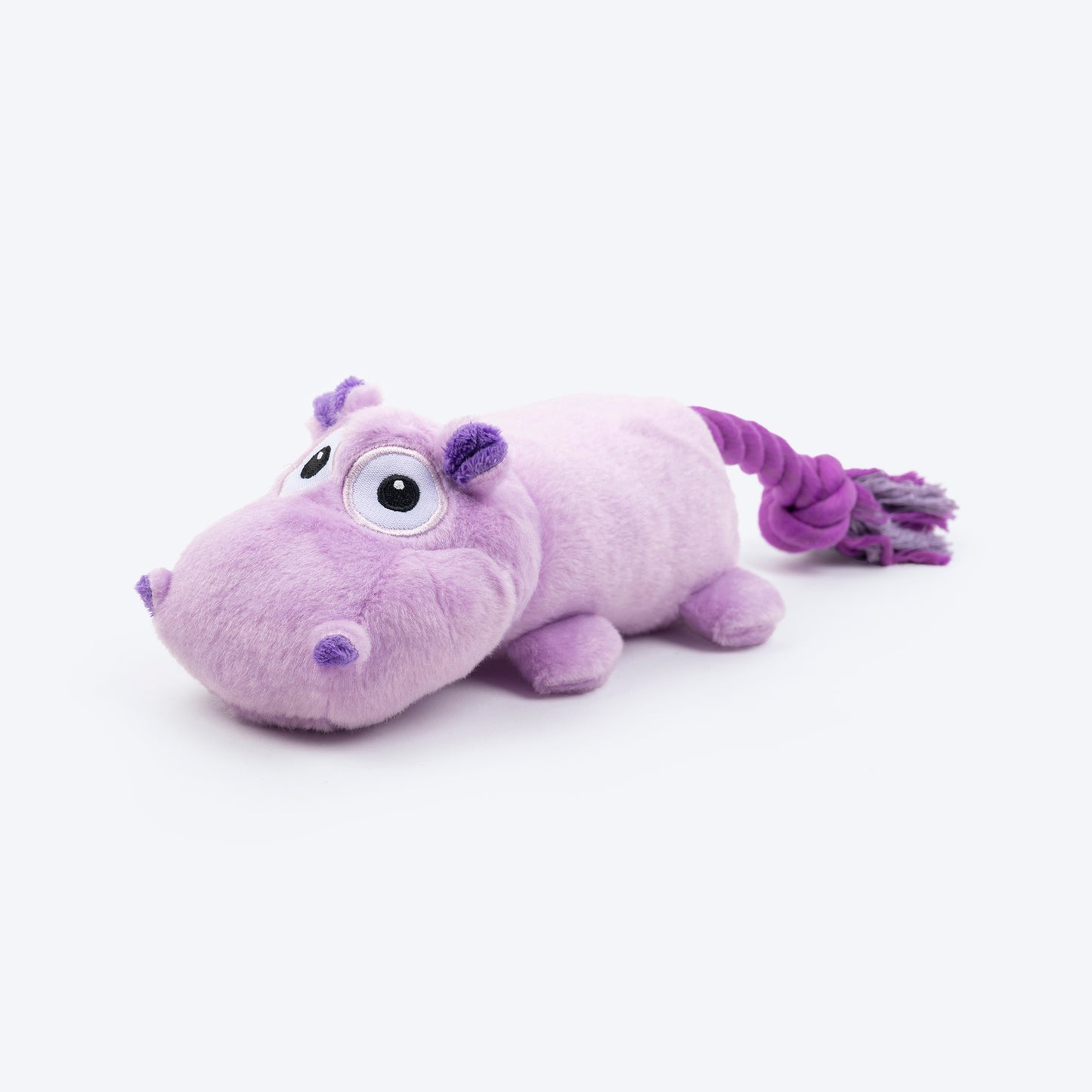 HUFT Hip Hip Hippo Squeaky Plush Toy For Dog - Lavender_02