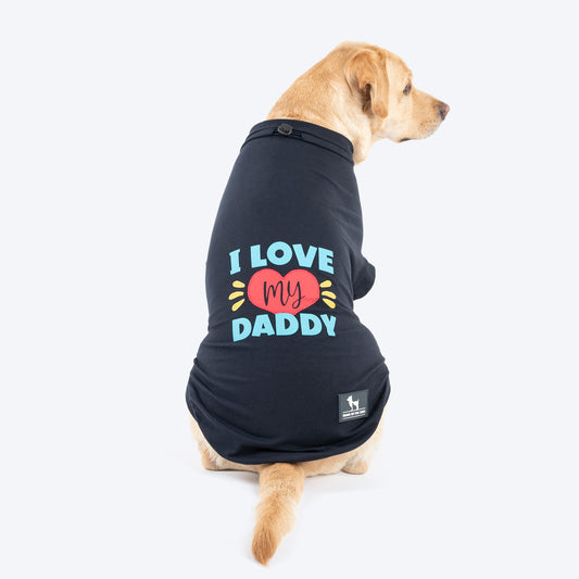 HUFT I Love My Daddy T-Shirt For Dog - Navy Blue_01
