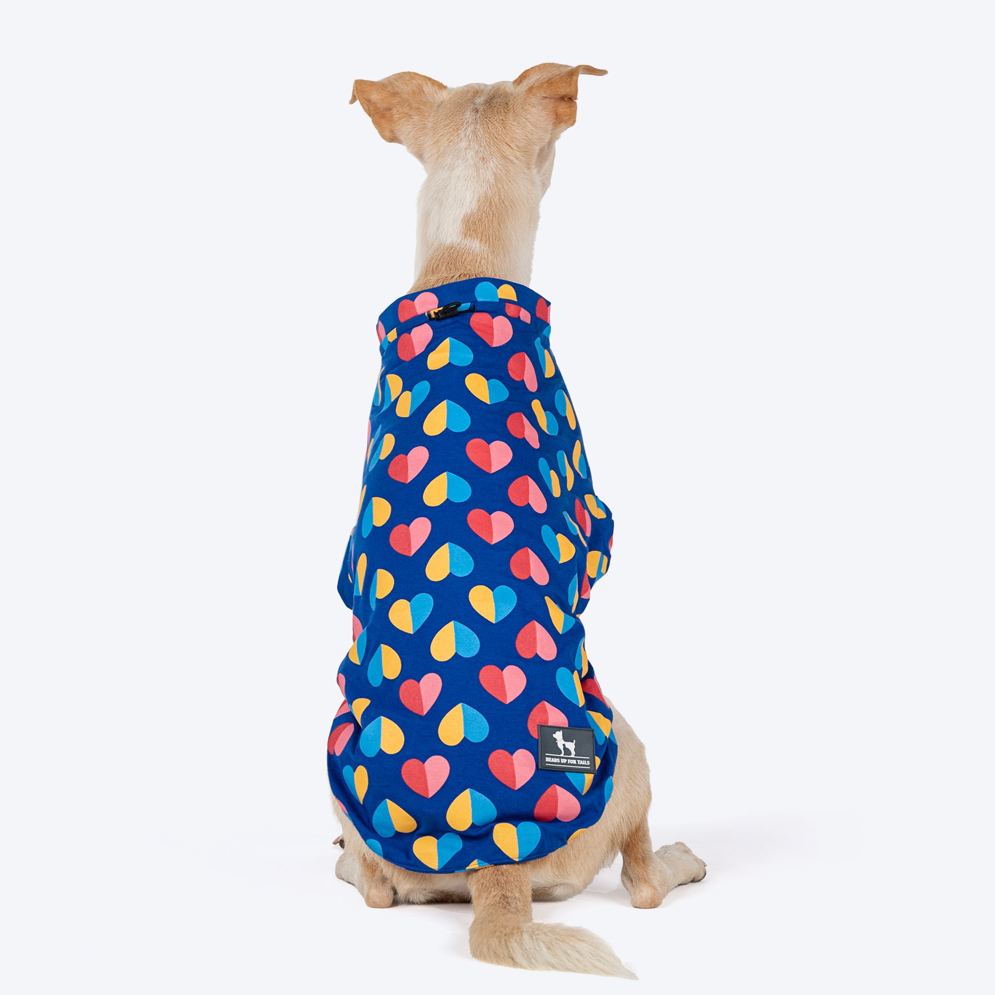 HUFT Love Struck T-Shirt For Dog - Navy Blue - Heads Up For Tails