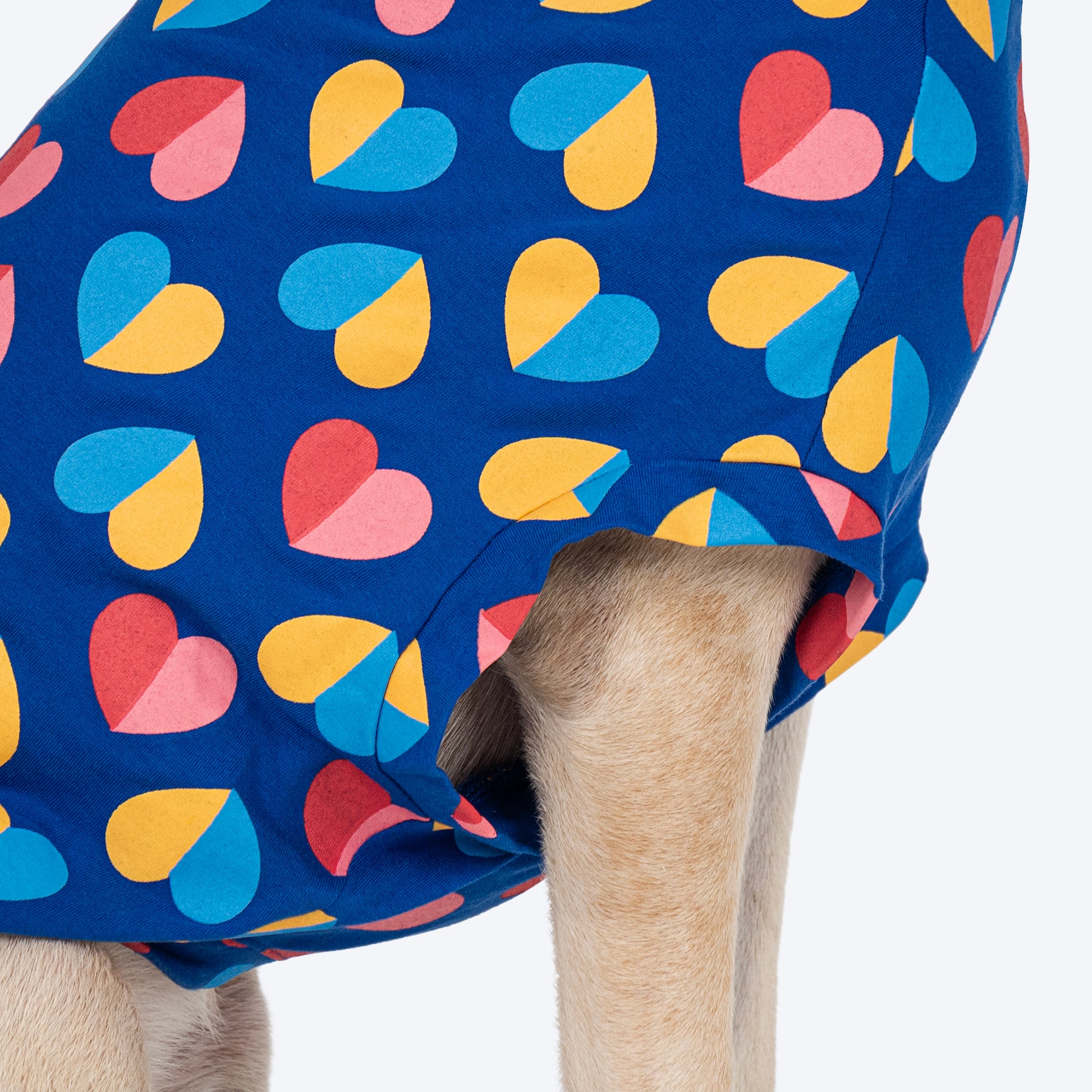 HUFT Love Struck T-Shirt For Dog - Navy Blue - Heads Up For Tails
