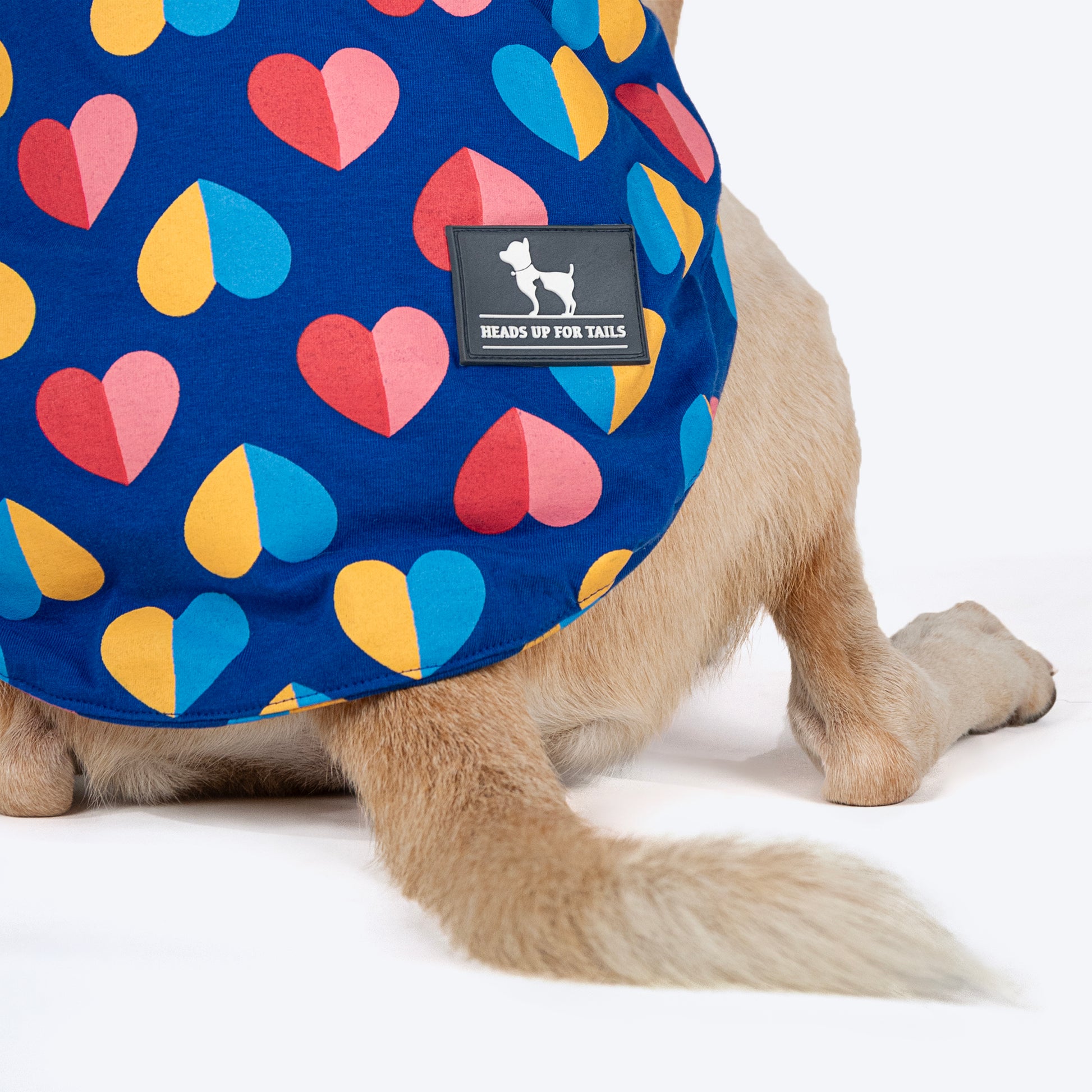 HUFT Love Struck T-Shirt For Dog - Navy Blue - Heads Up For Tails