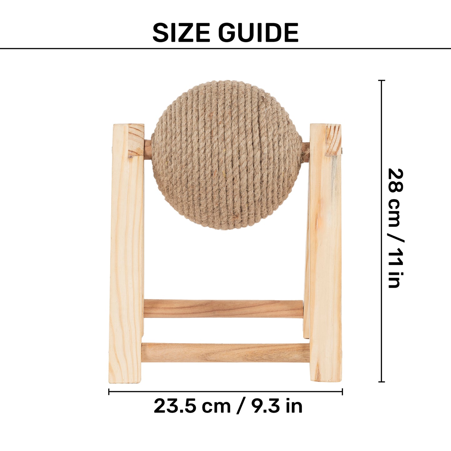 HUFT Pawplay Scratcher With Stand For Cat - Brown - Heads Up For Tails