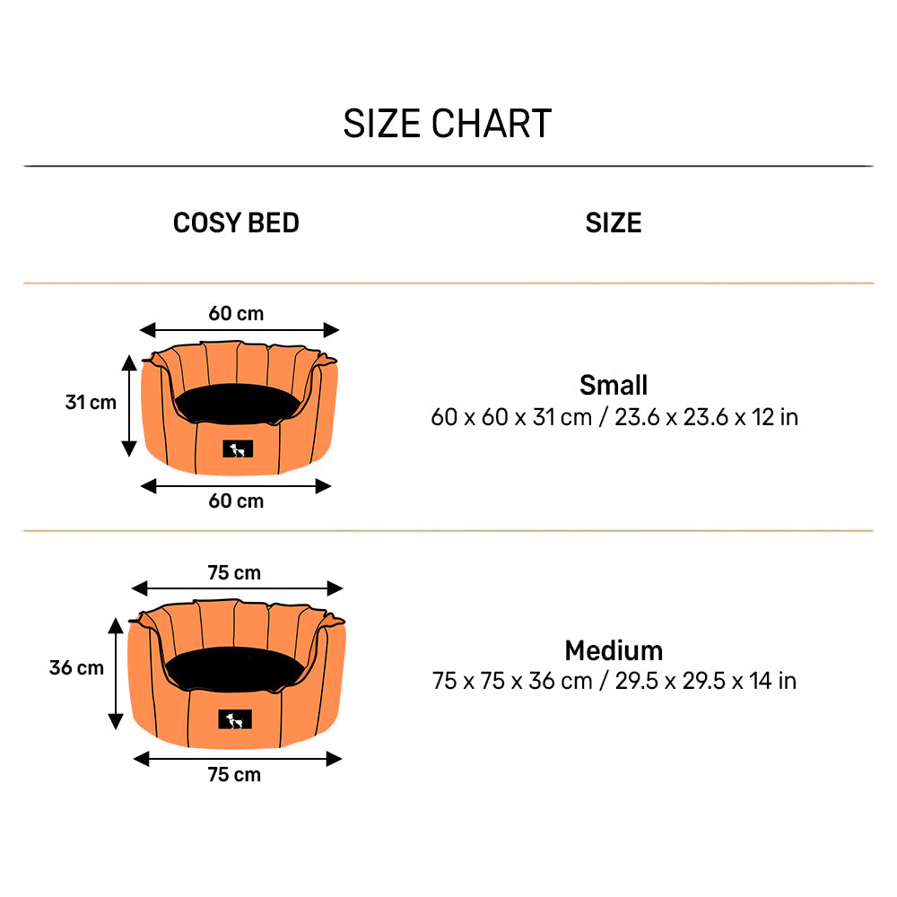 HUFT Personalised Cosy Puppy/Cat Bed - Grey - Heads Up For Tails