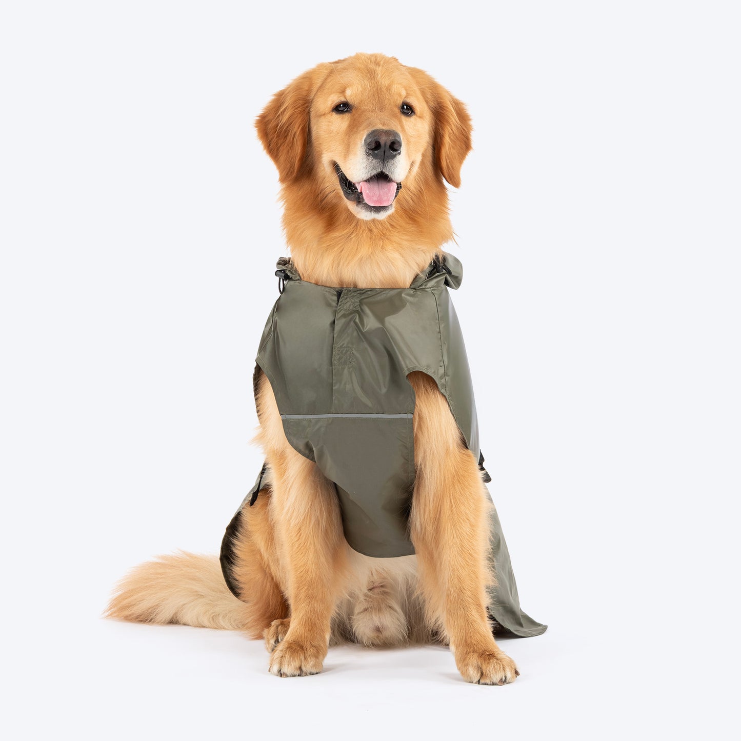 HUFT RainTail Wrap Raincoat For Dog - Olive_03