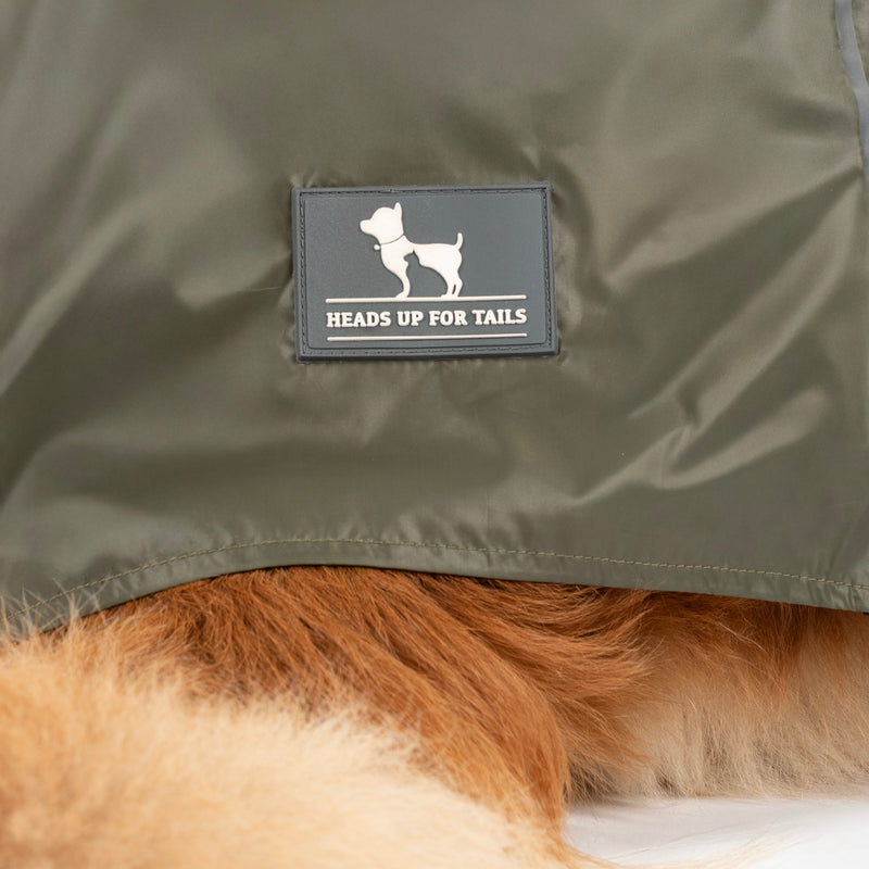 HUFT RainTail Wrap Raincoat For Dog - Olive_08