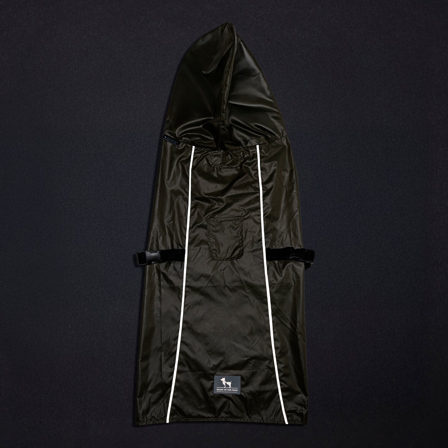 HUFT RainTail Wrap Raincoat For Dog - Olive_09
