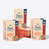Sara's Wholesome Classic Chicken and Brown Rice Dog Food, 300g, made with 50% meat and 50% fruits and vegetables.