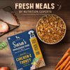 Sara's Wholesome Grain-Free Chicken and Turkey Dog Food, 300 g, made with 60% meat and 40% fruits and vegetables.