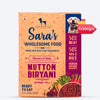 Sara's Wholesome Food Mutton Biryani, Flavours of India, 300 g, made with 50% meat and 50% vegetables and rice.