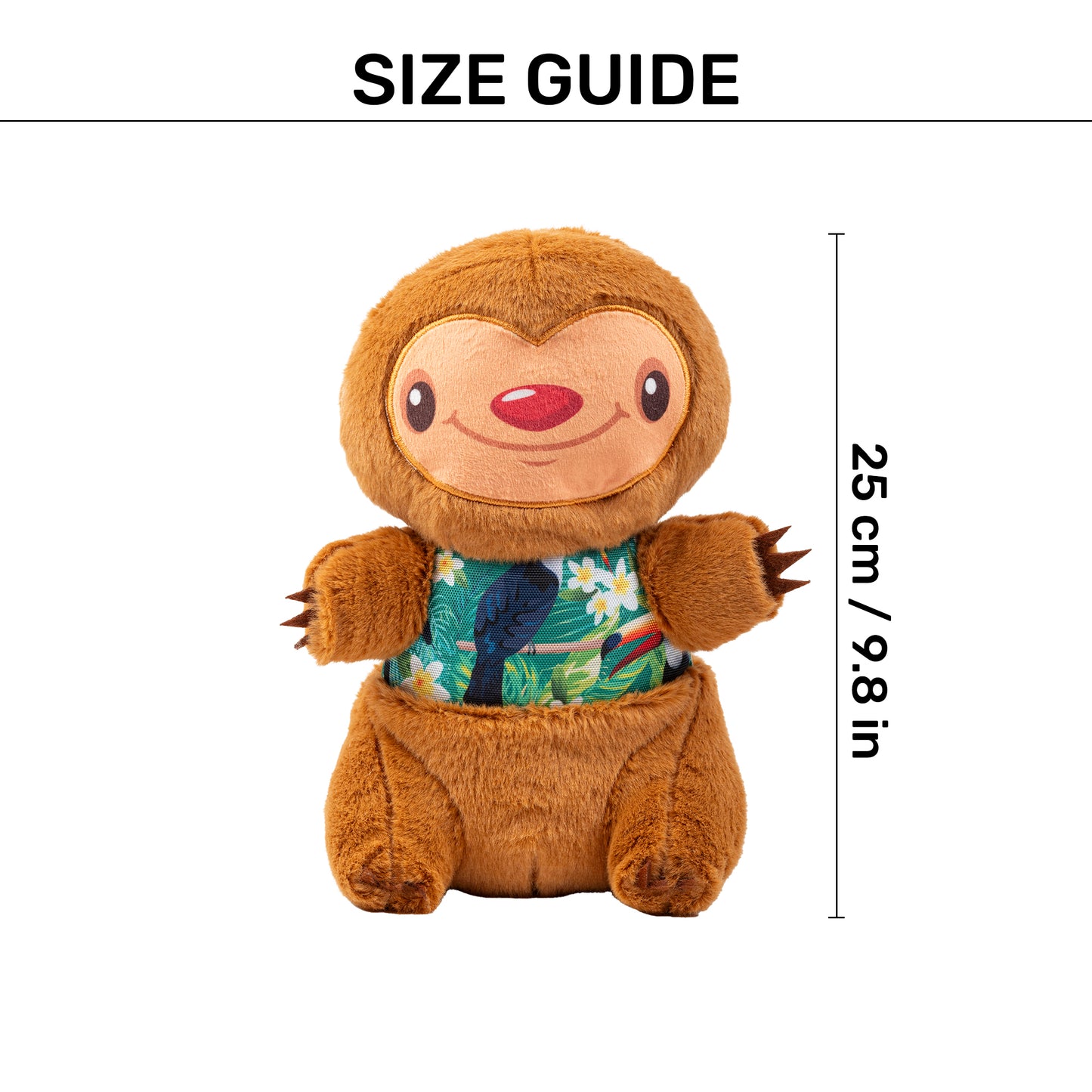 HUFT Sir Snooze-A-Lot Plush Dog Toy - Brown - Heads Up For Tails