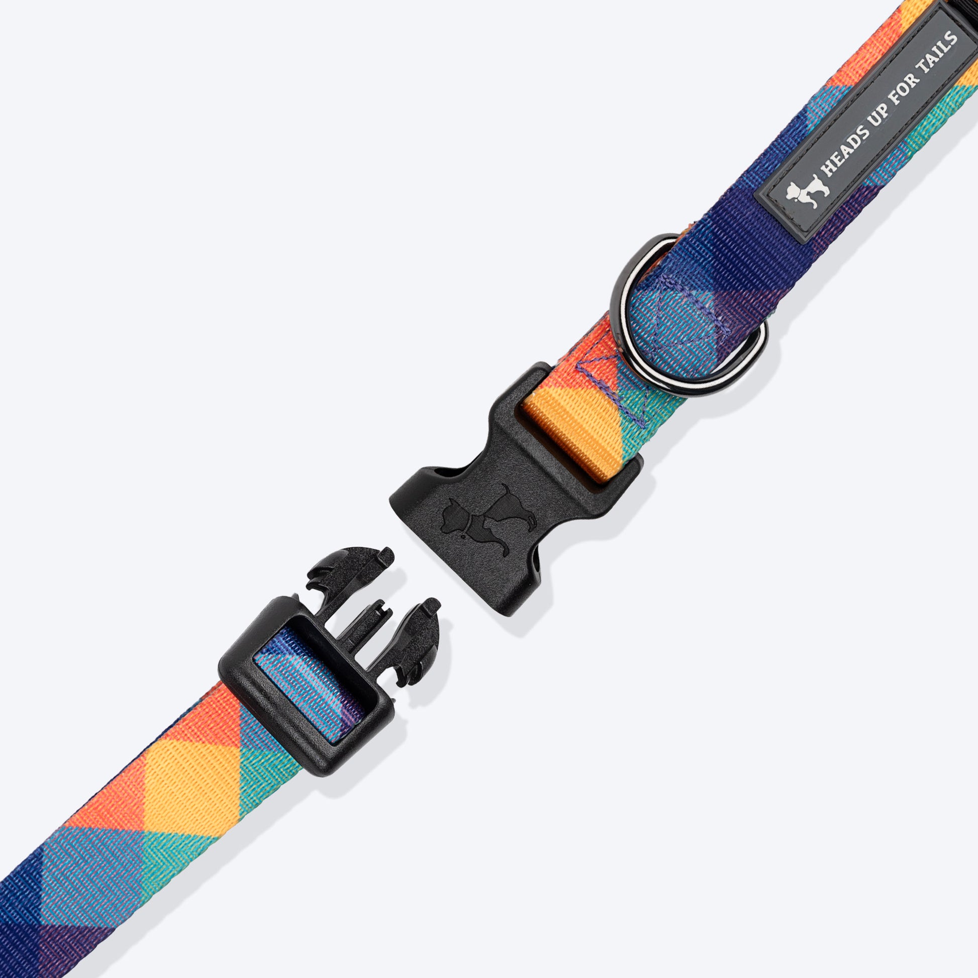 HUFT Technicolor Tartan Collar For Dog - Multicolor_05