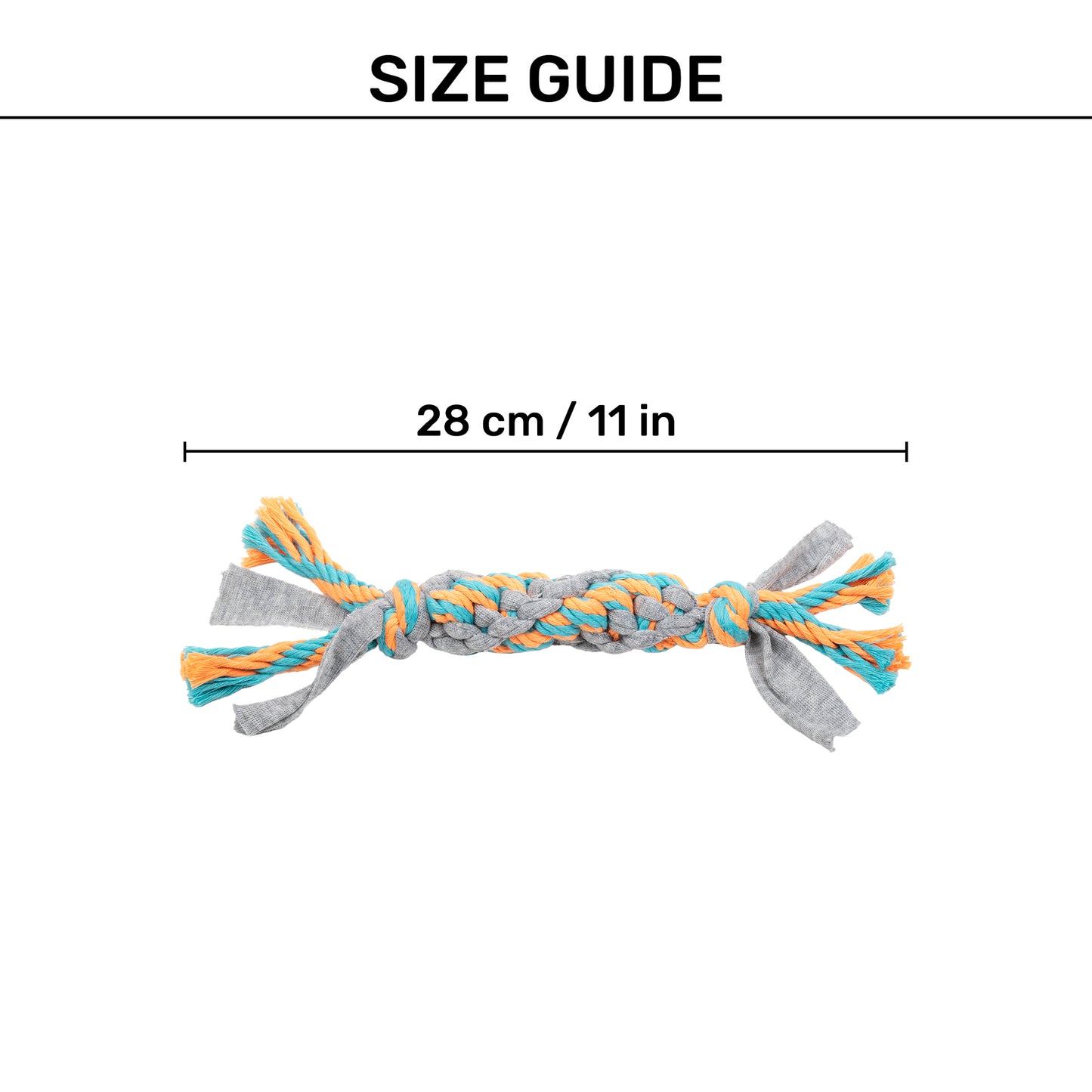 HUFT Twisty Tuggy Rope Toy for Puppies & Small Dogs - Multicolor_04