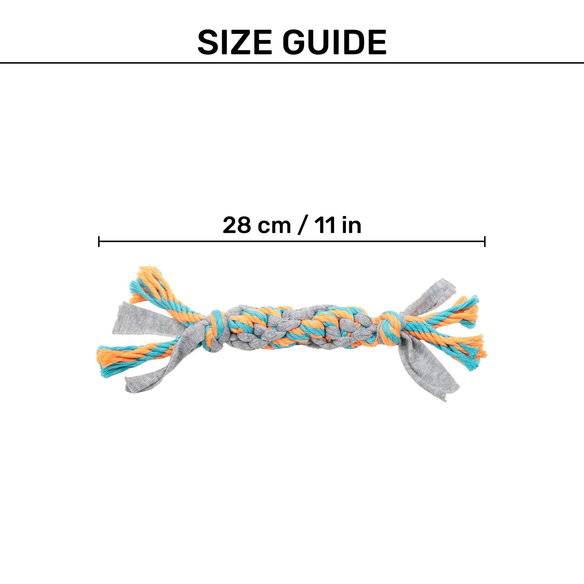 HUFT Twisty Tuggy Rope Toy for Puppies & Small Dogs - Multicolor_04