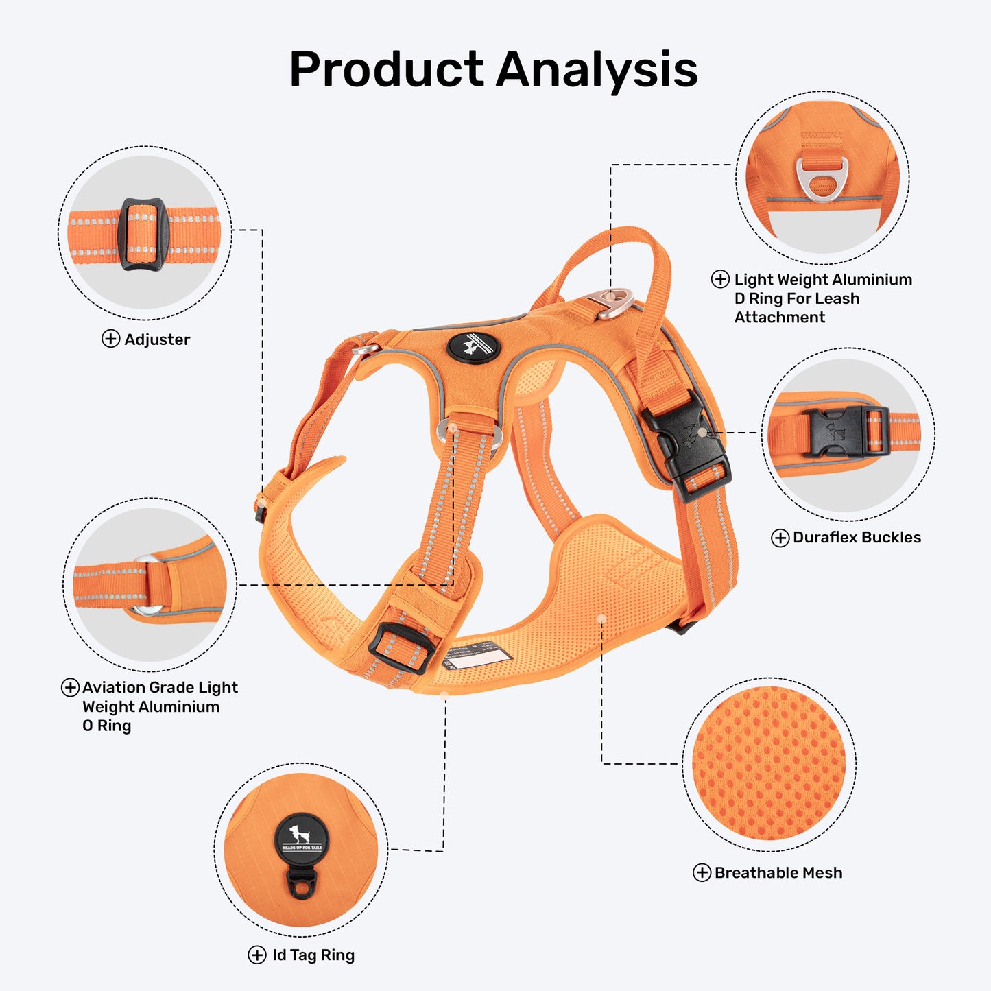 HUFT Xplorers Harness For Dog- Orange_04