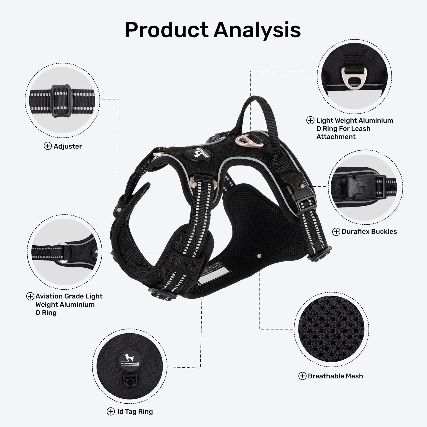 HUFT Xplorers Harness For Dog - Black_04