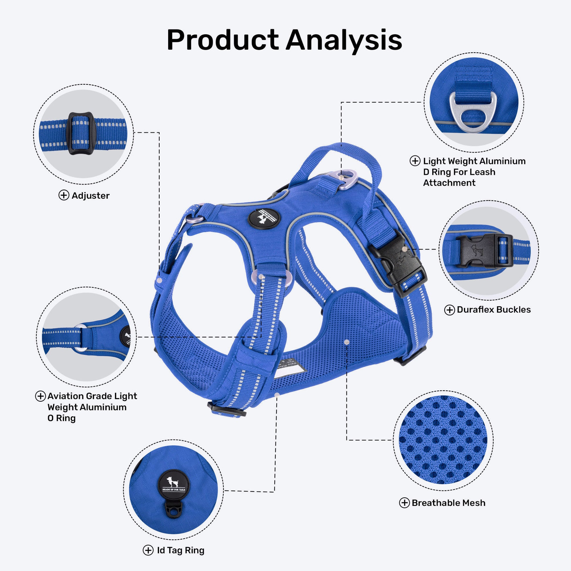 HUFT Xplorers Harness For Dog - Blue_04