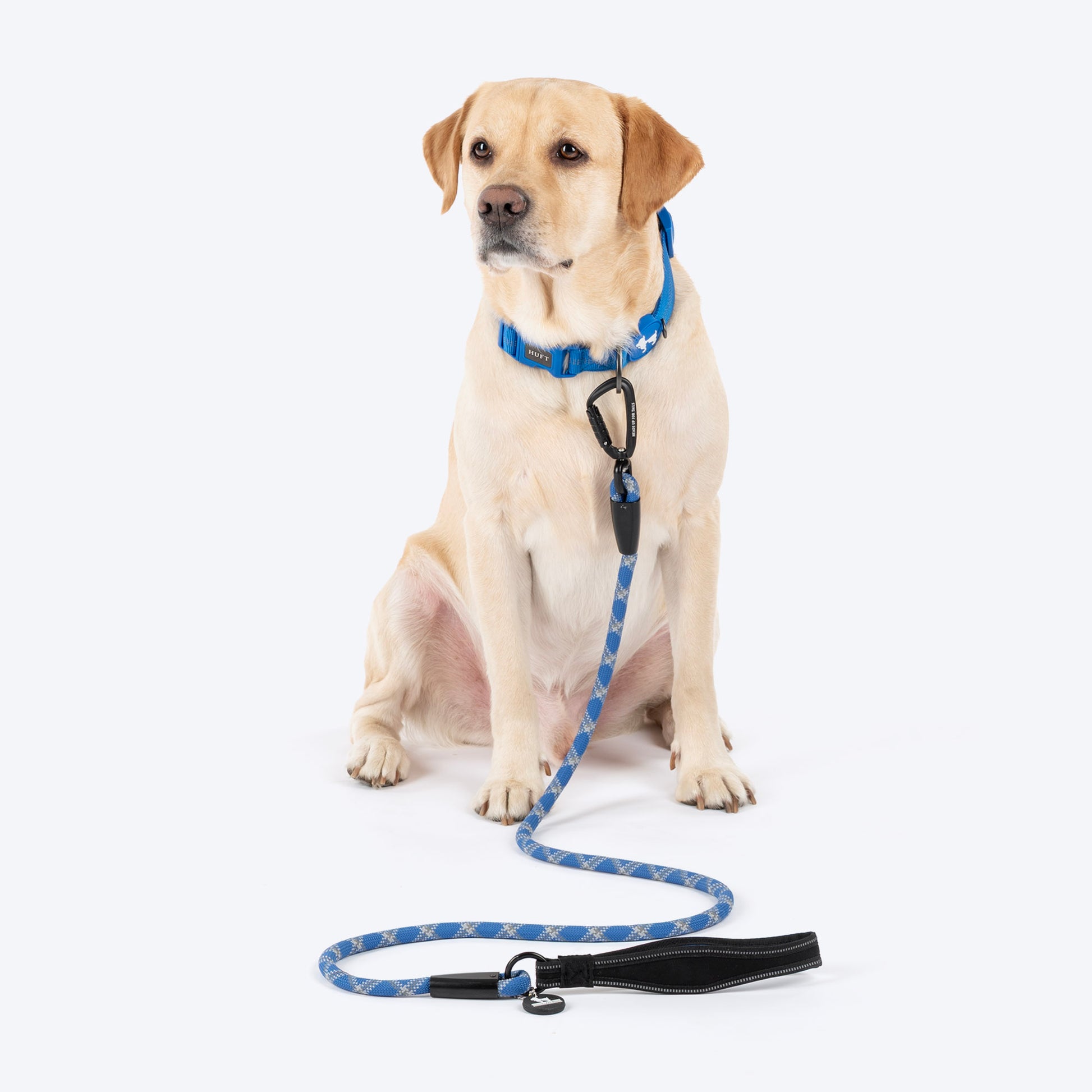 HUFT Xplorers Rope Leash With Carabiner For Dog - Blue - 5 ft_02