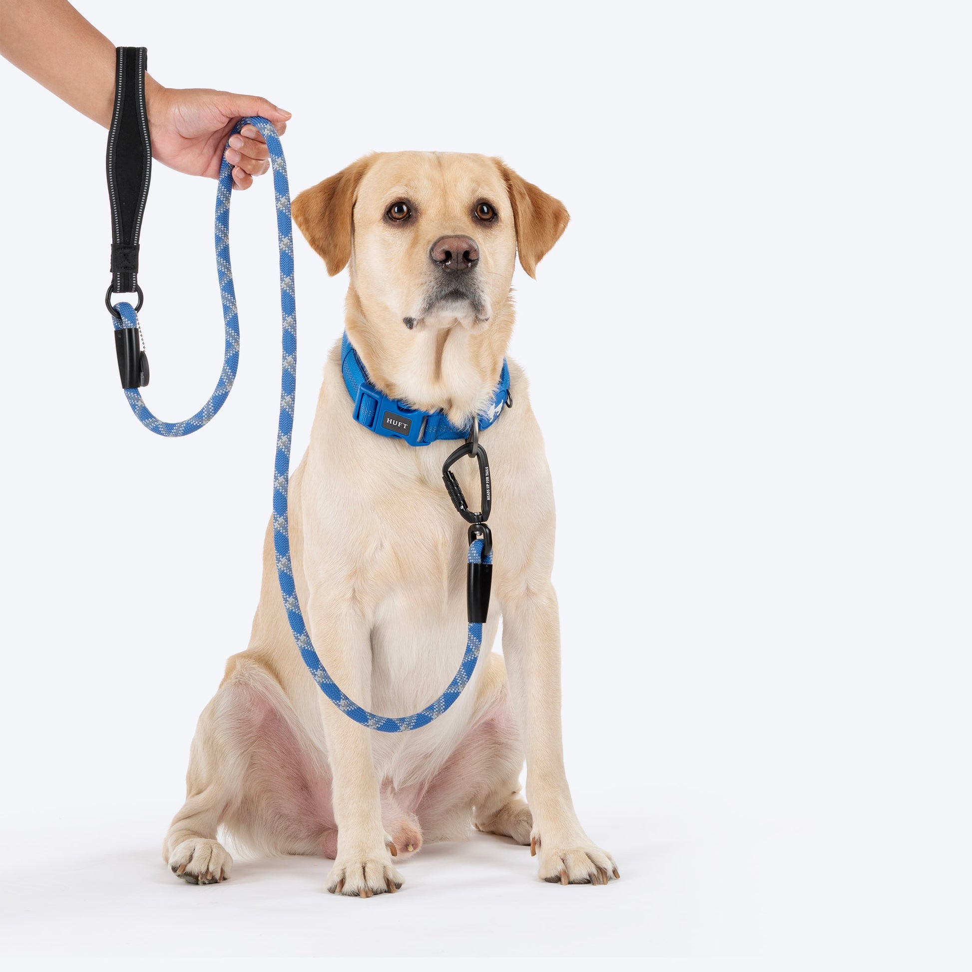 HUFT Xplorers Rope Leash With Carabiner For Dog - Blue - 5 ft_03