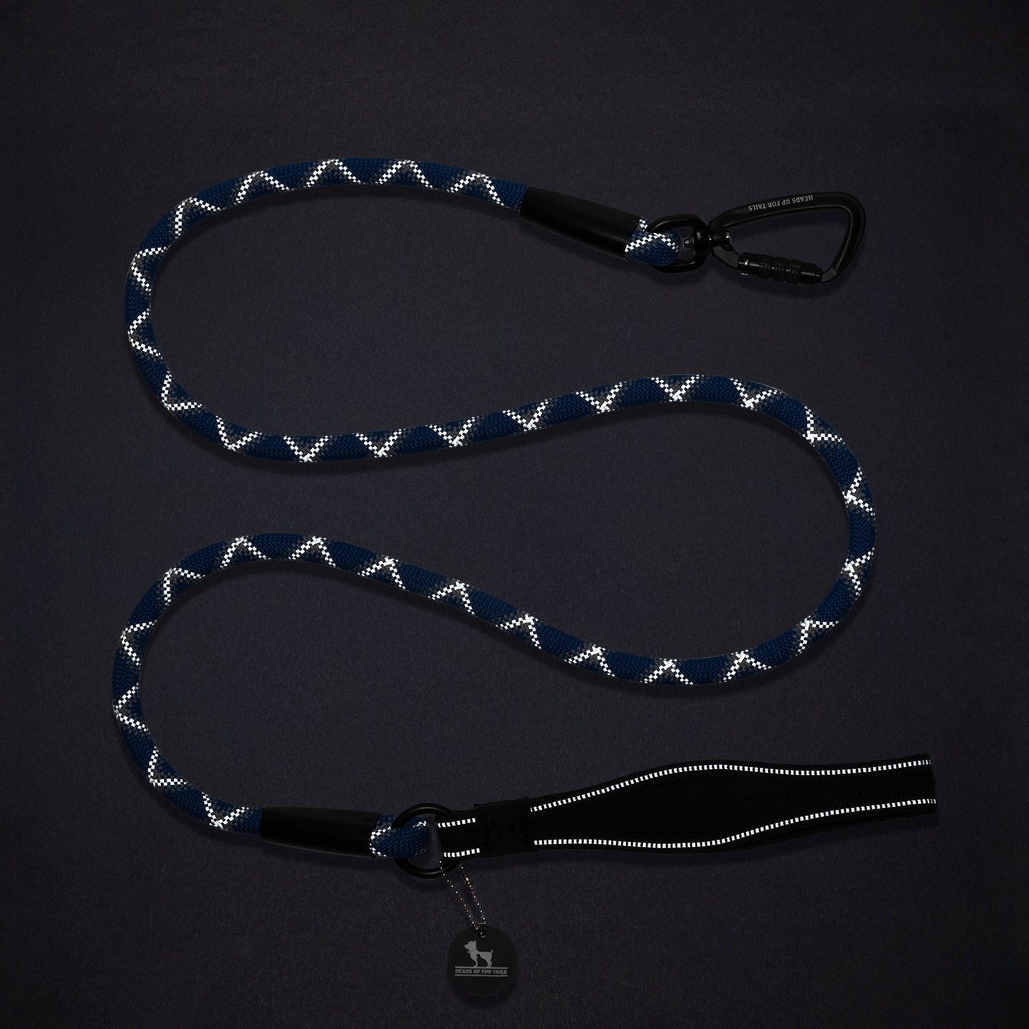 HUFT Xplorers Rope Leash With Carabiner For Dog - Blue - 5 ft_11