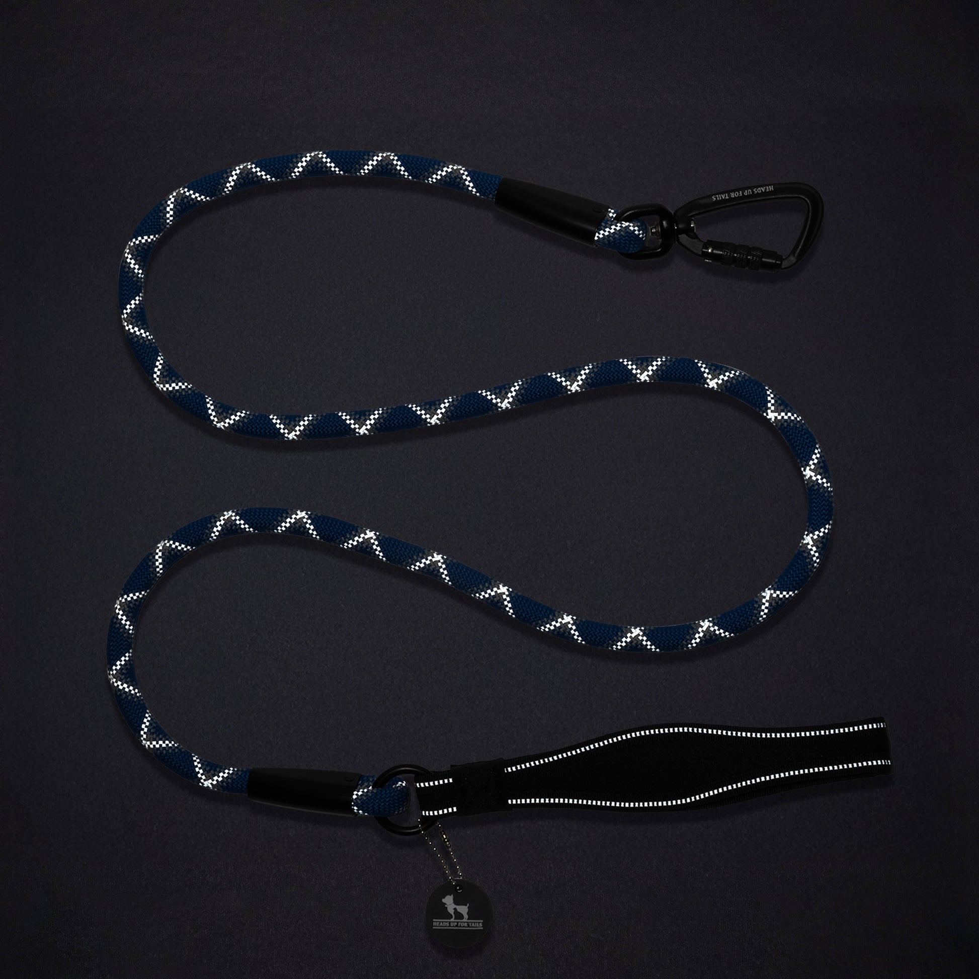 HUFT Xplorers Rope Leash With Carabiner For Dog - Blue - 5 ft_11