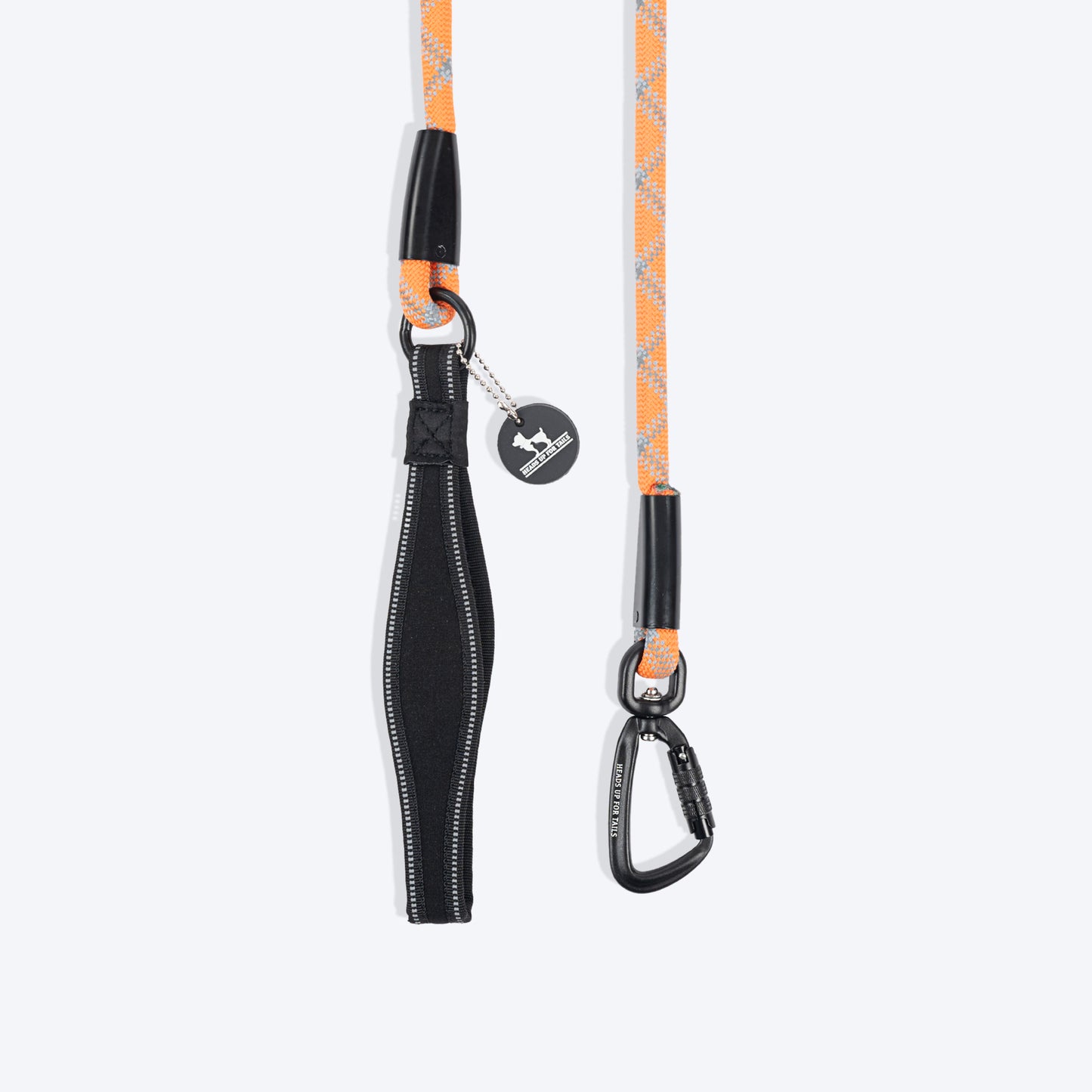 HUFT Xplorers Rope Leash With Carabiner For Dog - Orange - 5 ft_01