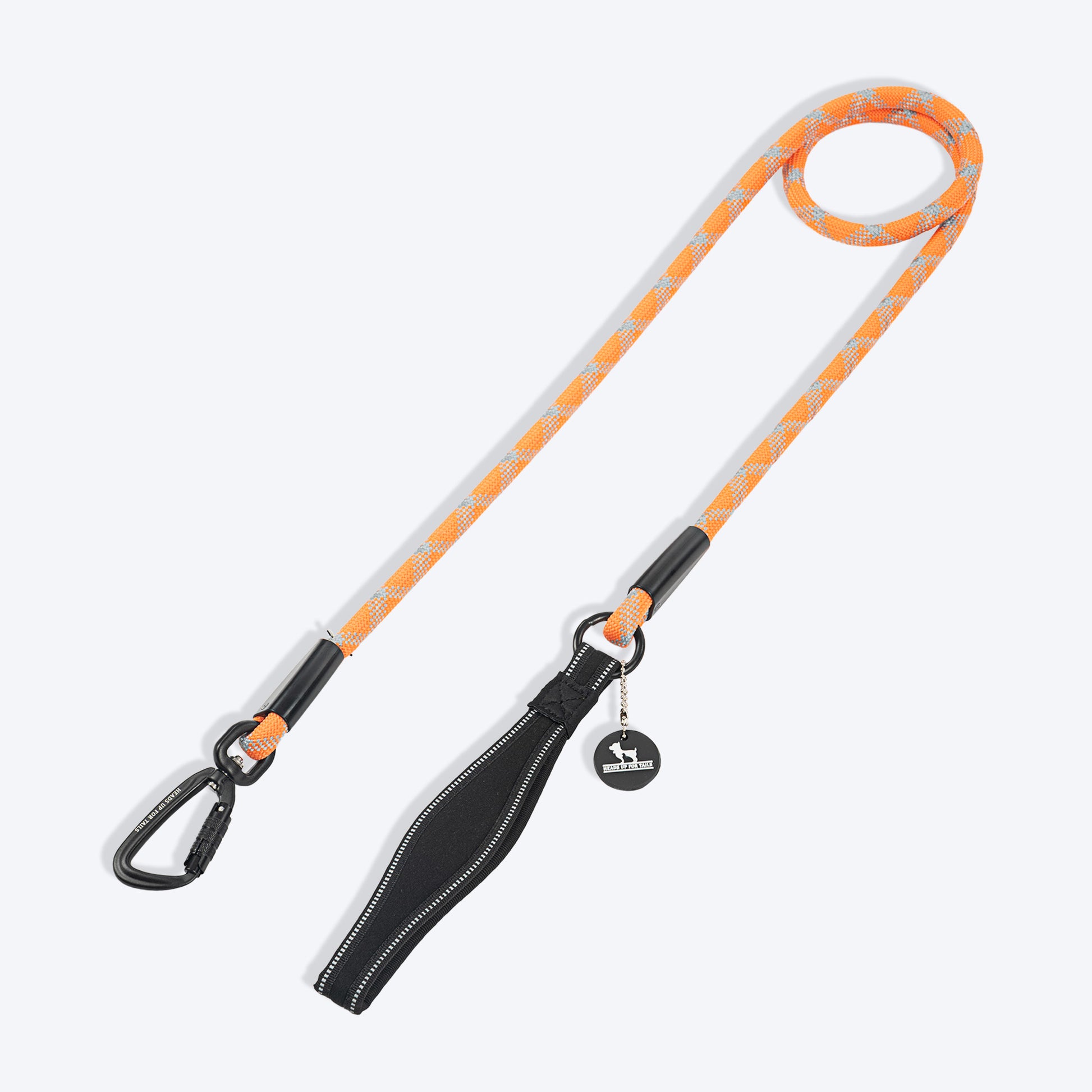 HUFT_Xplorers_Rope_Leash_With_Carabiner_For_Dog_-_Orange_-_5_ft_06