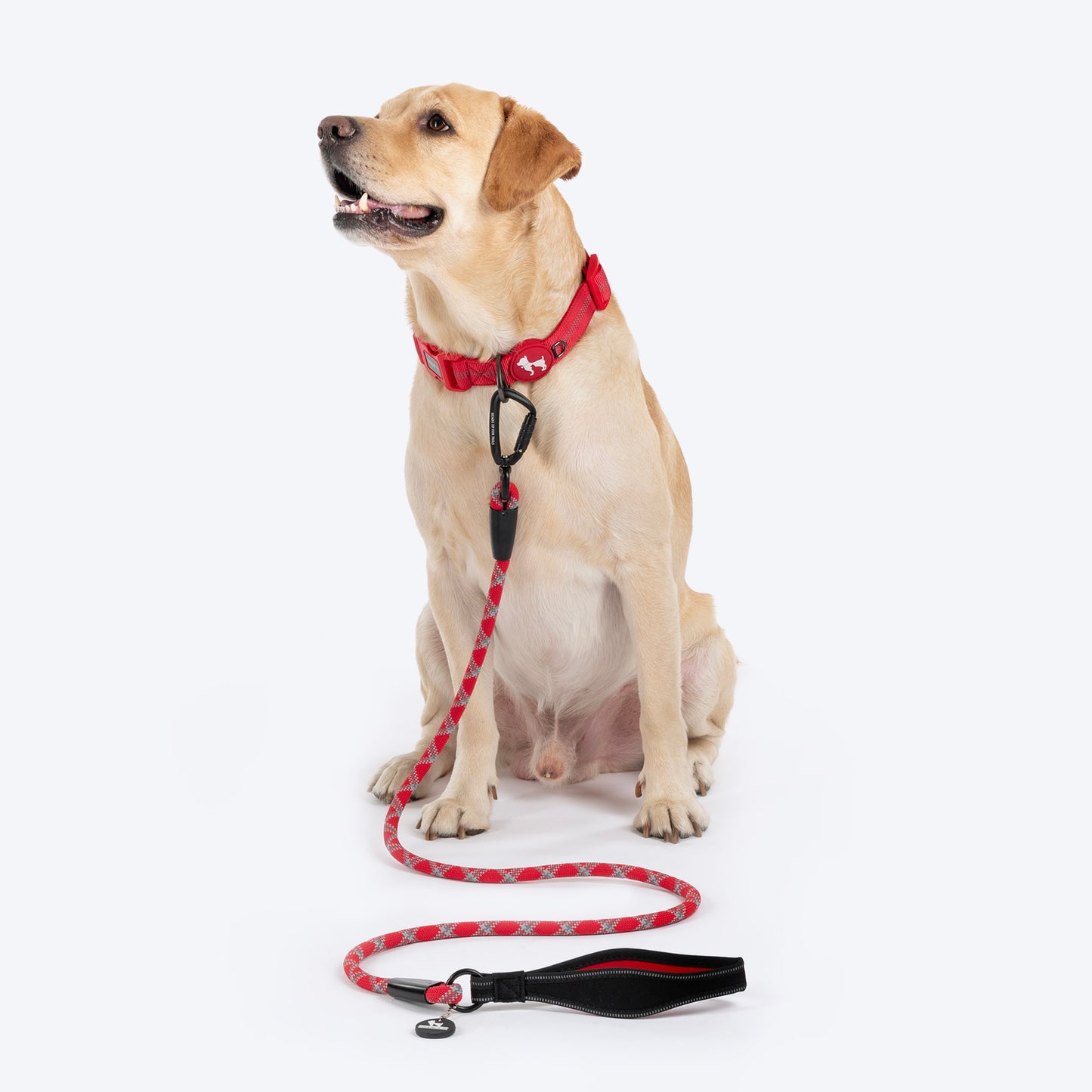 HUFT Xplorers Rope Leash With Carabiner For Dog - Red - 5 ft_02