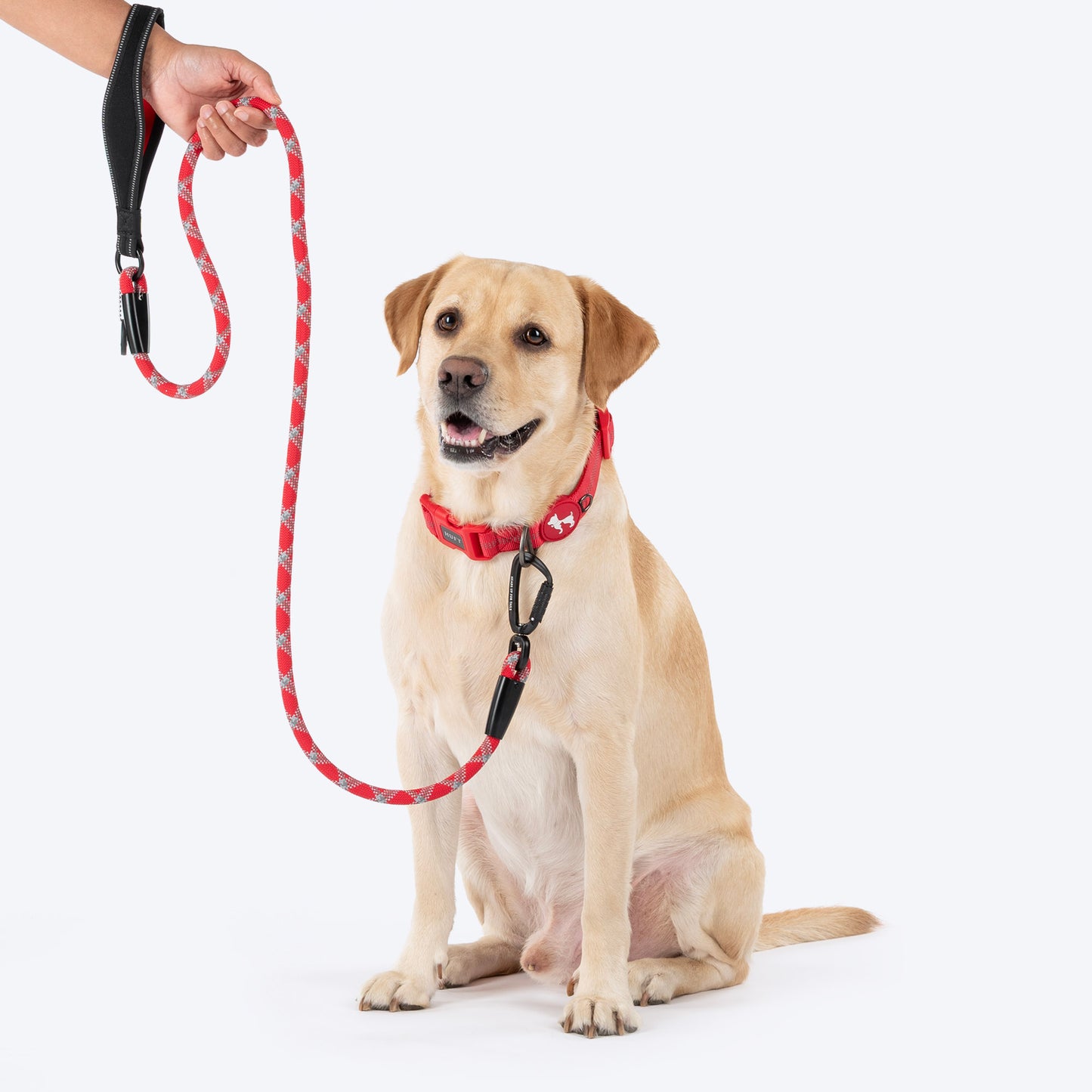 HUFT Xplorers Rope Leash With Carabiner For Dog - Red - 5 ft_03