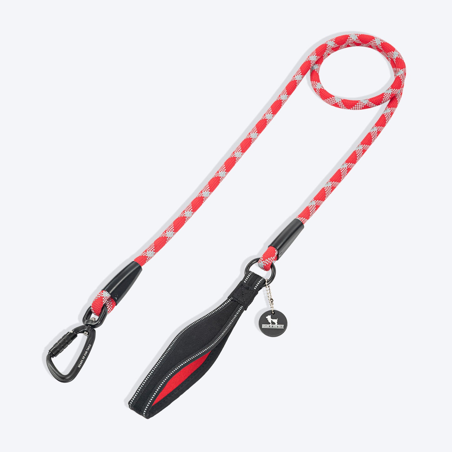 HUFT Xplorers Rope Leash With Carabiner For Dog - Red - 5 ft_07