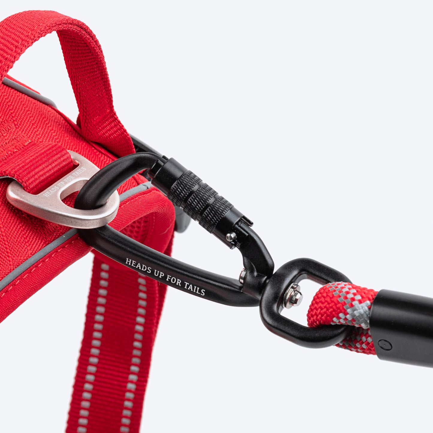 HUFT Xplorers Rope Leash With Carabiner For Dog - Red - 5 ft_10