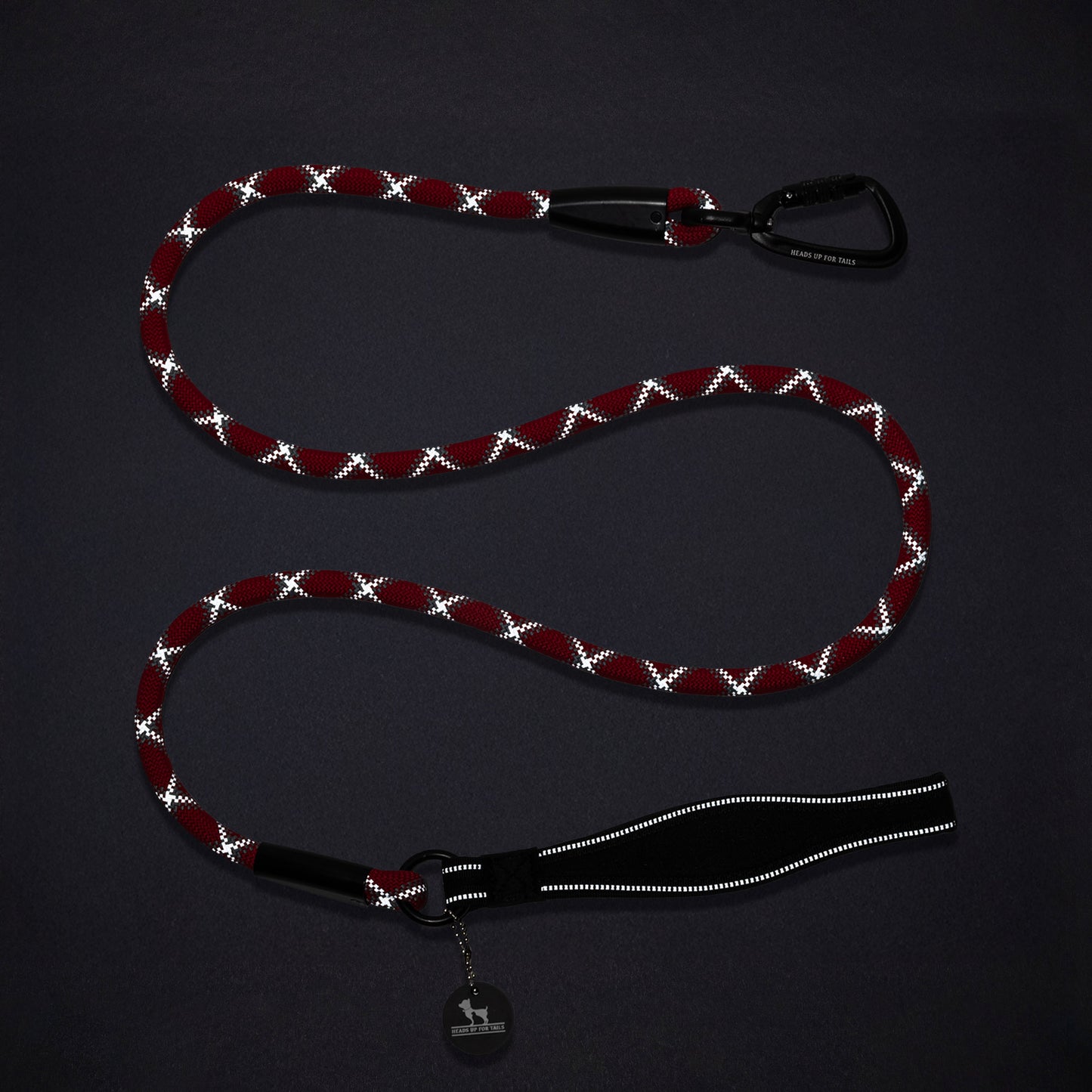 HUFT Xplorers Rope Leash With Carabiner For Dog - Red - 5 ft_11