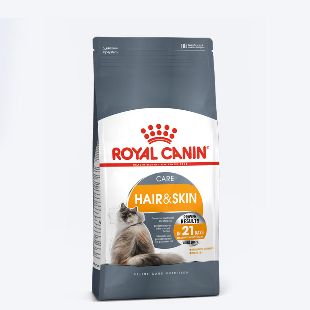 Royal Canin Hair & Skin Care Cat Food & HUFT Hygiene Essentials Combo - 2 kg - Heads Up For Tails