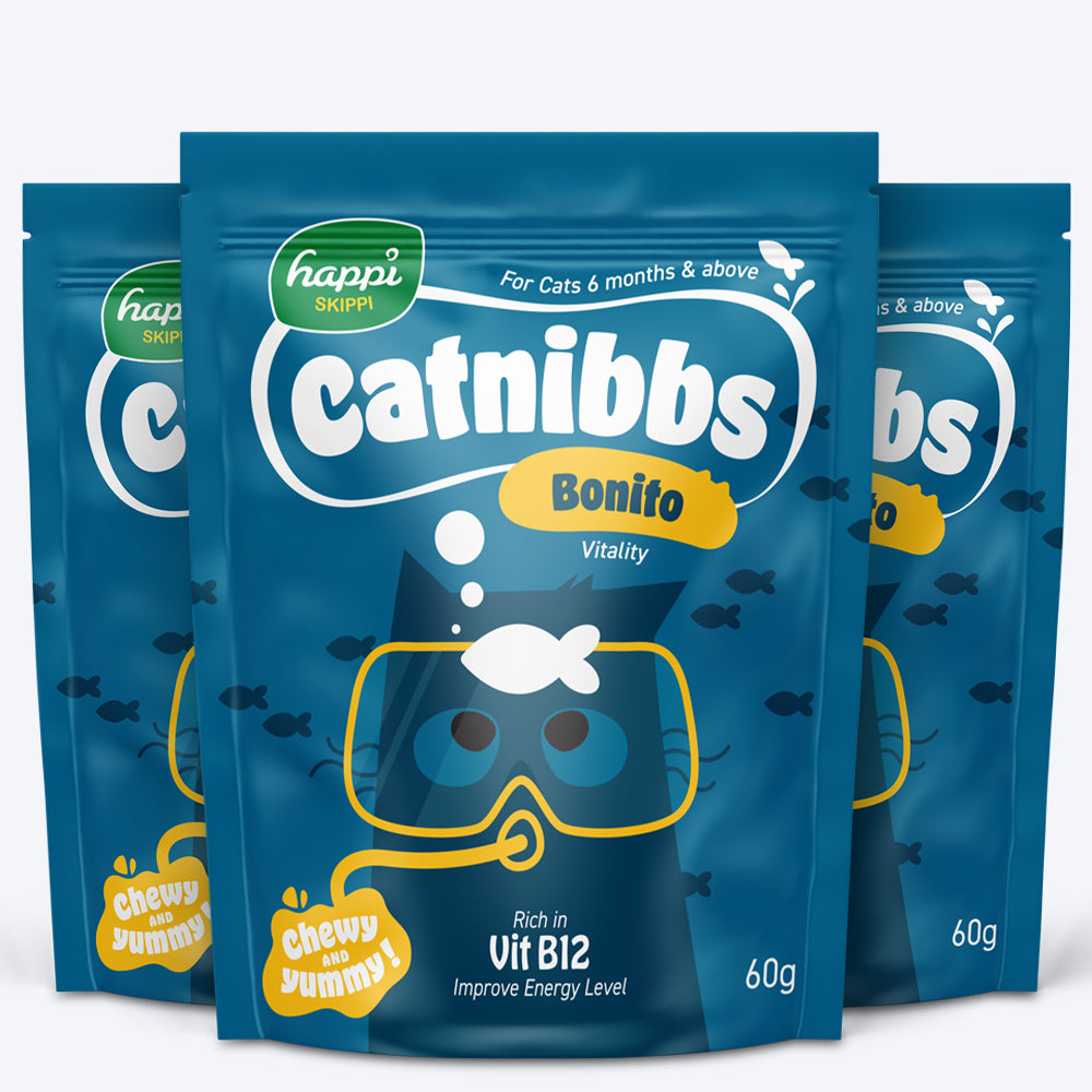 Happi Skippi Catnibbs Bonito Vitality Chewy & Yummy Cat Treat - 60 gm - Heads Up For Tails