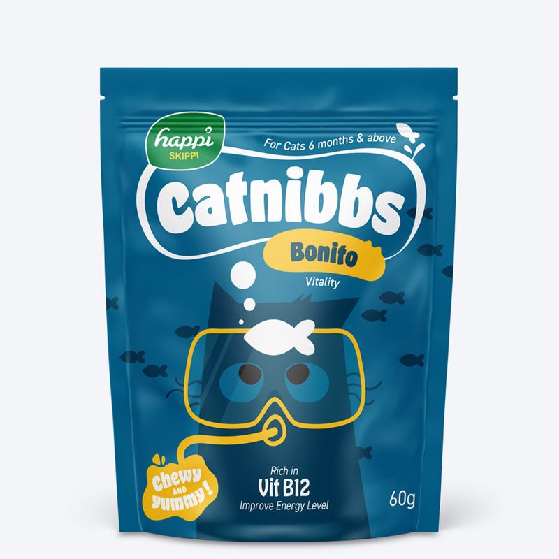 Happi Skippi Catnibbs Bonito Vitality Chewy & Yummy Cat Treat - 60 gm - Heads Up For Tails