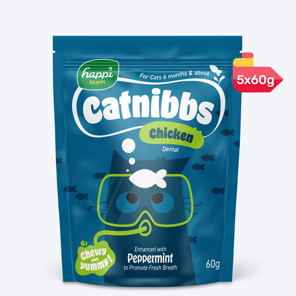 Happi Skippi Catnibbs Chicken Dental Chewy & Yummy Cat Treat - 60 gm - Heads Up For Tails