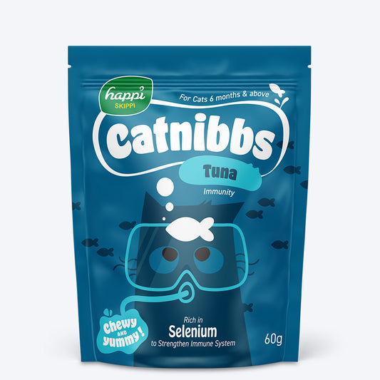 Happi Skippi Catnibbs Tuna Immunity Chewy & Yummy Cat Treat - 60 gm - Heads Up For Tails