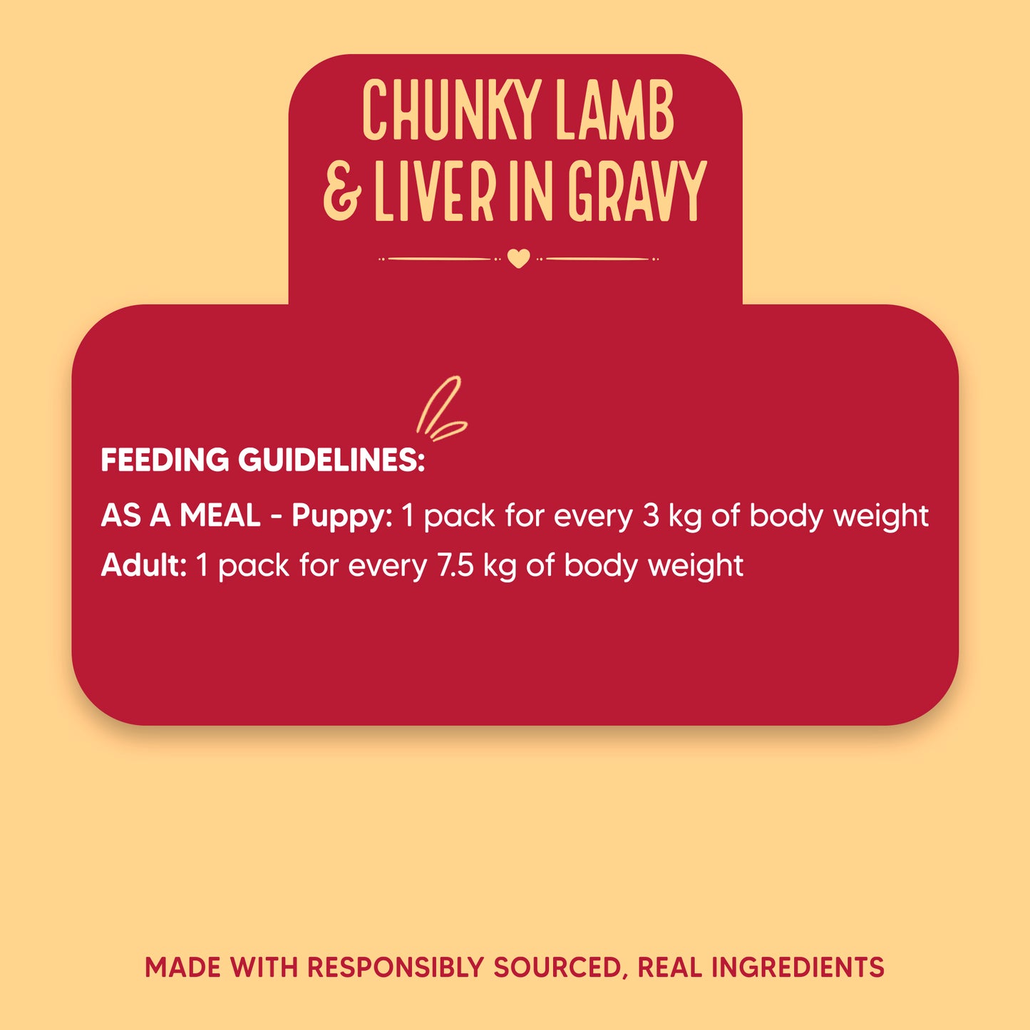Hearty Chunky Lamb & Liver In Gravy Dog Wet Food - 70 g - Heads Up For Tails