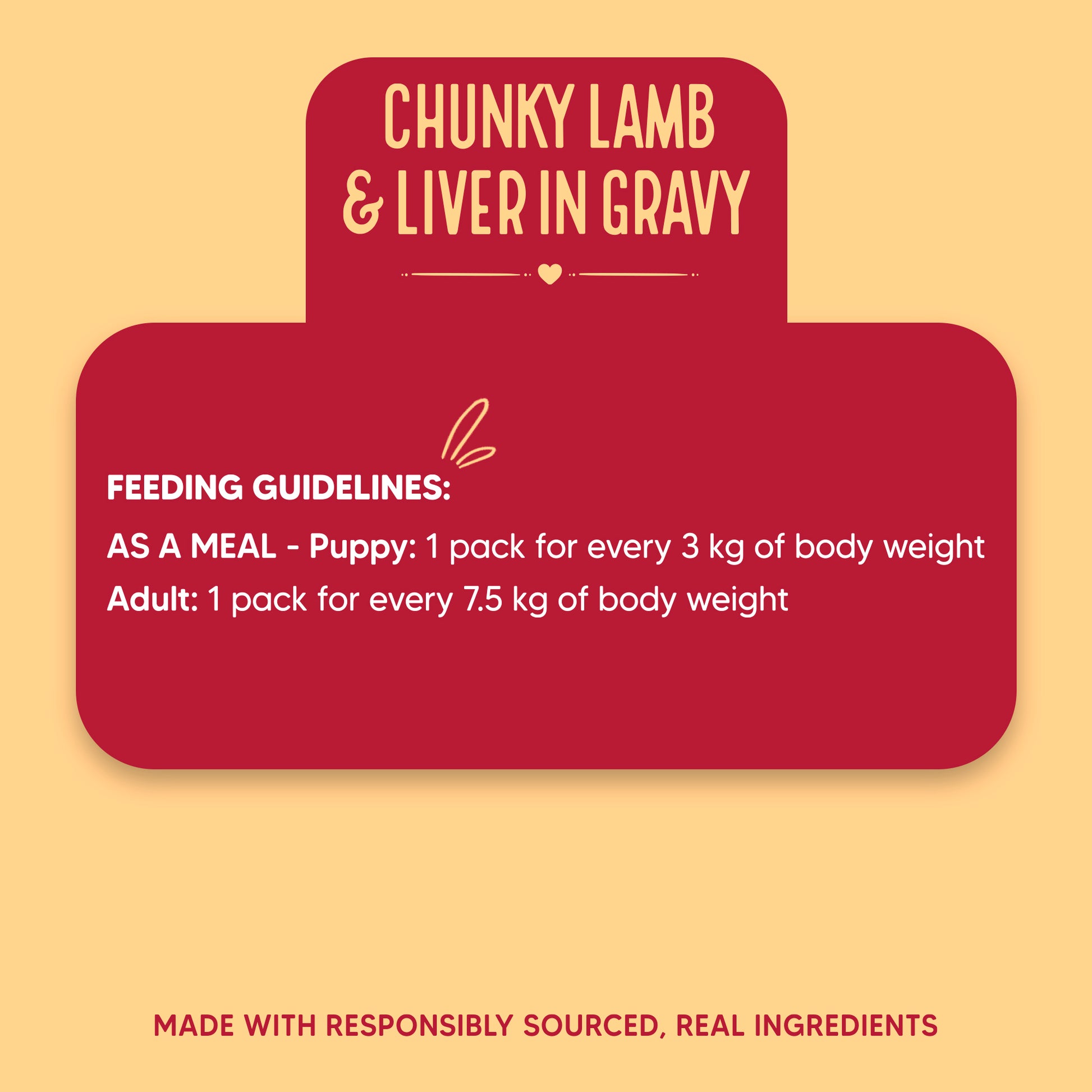 Hearty Chunky Lamb & Liver In Gravy Dog Wet Food - 70 g - Heads Up For Tails