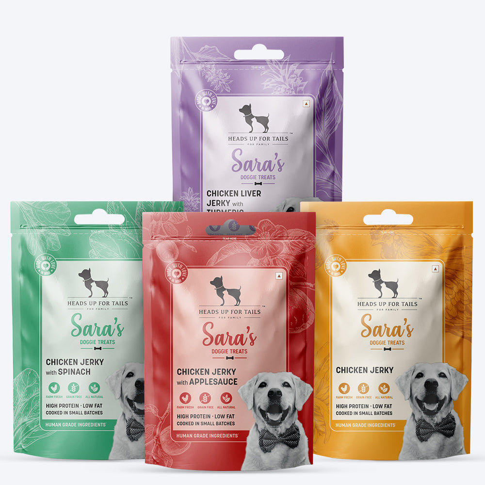 HUFT Sara's Doggie Treats - Pack Of 4 - Heads Up For Tails