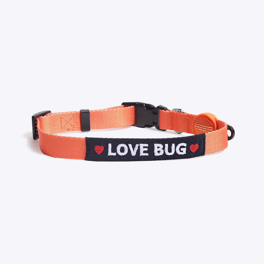 HUFT Personalised Classic Dog Collar - Orange - Heads Up For Tails